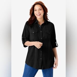 ▪︎Size 3X, Woman Within Gauze Blouse